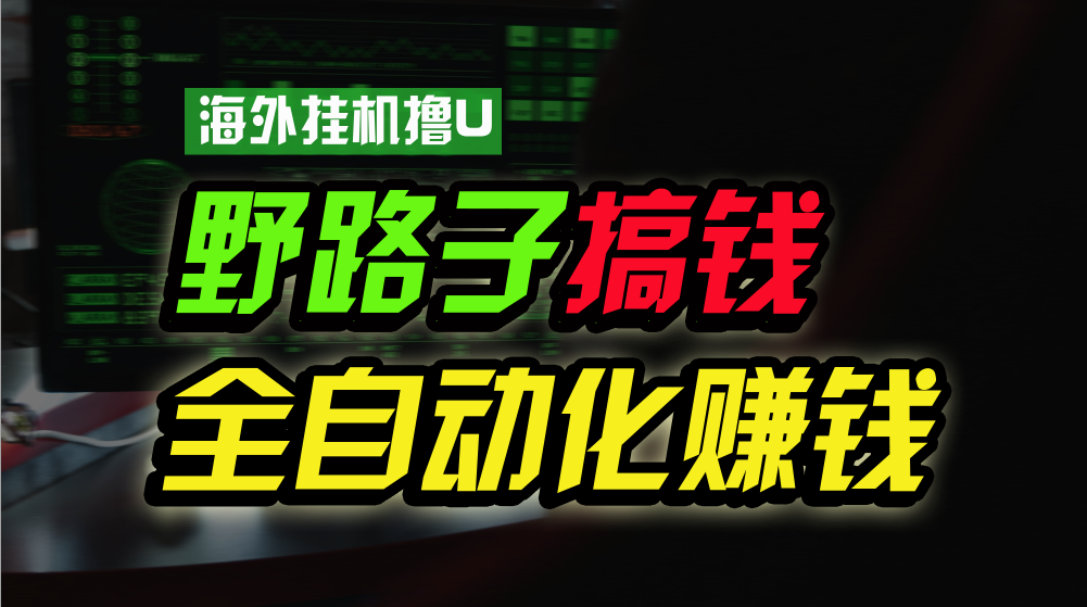 海外挂机撸U新平台，日赚8-15美元，全程无人值守，可批量放大，工作室内部项目！-黑鲨创业网