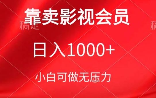 靠卖影视会员，日入1000+，落地保姆级教程，新手可学【揭秘】-黑鲨创业网