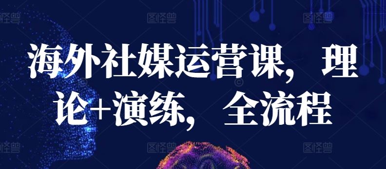 海外社媒运营课，理论+演练，全流程-黑鲨创业网