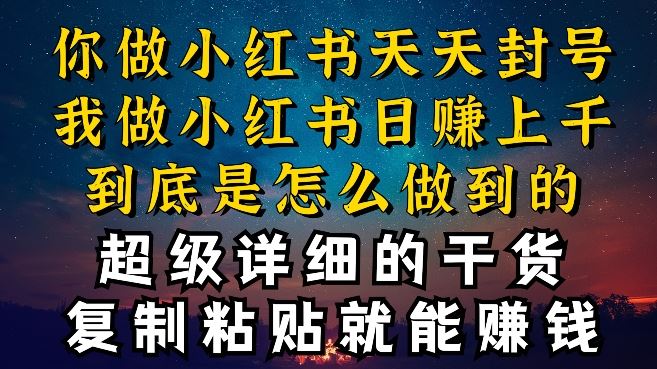 都知道小红书能引流私域变现，可为什么我能一天引流几十人变现上千，但你却频频封号违规被限流【揭秘】-黑鲨创业网