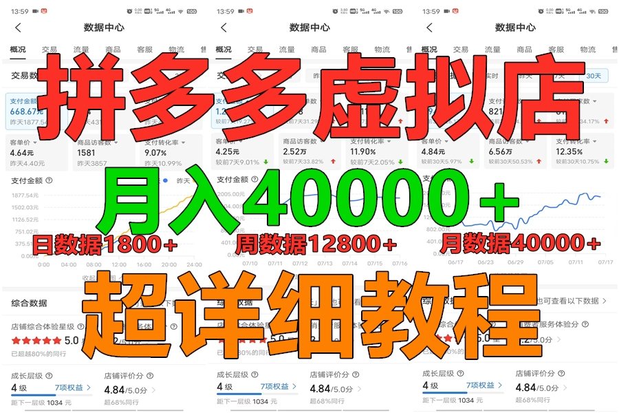 拼多多虚拟电商训练营月入40000+，全网最详细，你做你也行，暴利稳定长久-黑鲨创业网