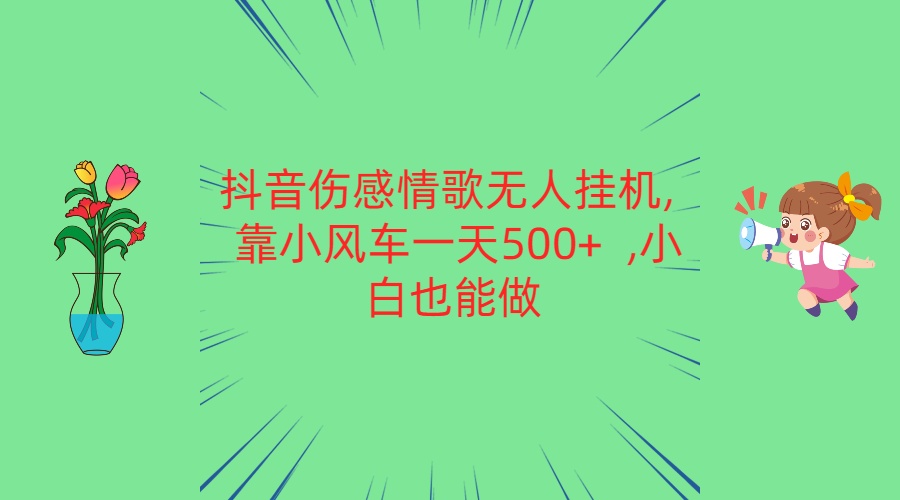 抖音伤感情歌无人挂机 靠小风车一天500+  小白也能做-黑鲨创业网