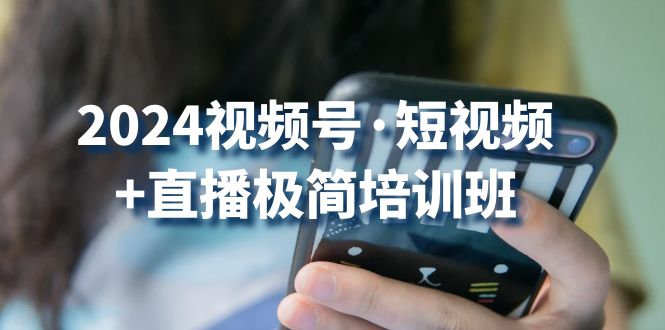 2024视频号短视频+直播极简培训班：抓住视频号风口，流量红利-黑鲨创业网