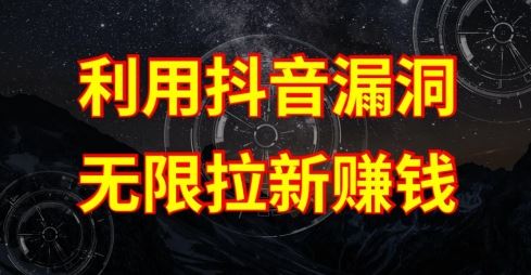 利用抖音链接漏洞，无限拉新赚钱【漏洞原理+操作流程】【揭秘】-黑鲨创业网