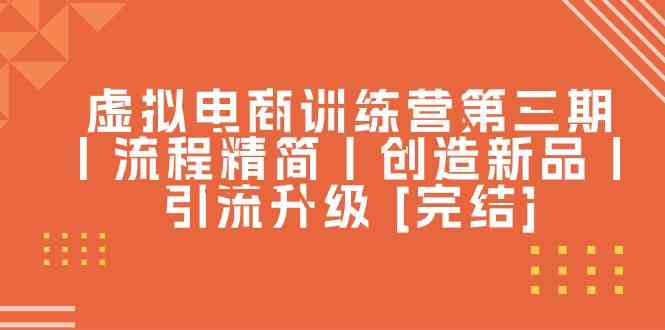 虚拟电商训练营第三期丨流程精简丨创造新品丨引流升级 [完结]-黑鲨创业网