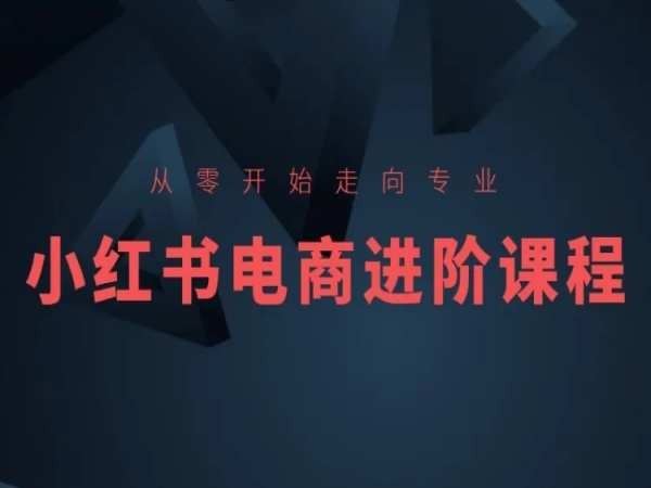 从零开始走向专业，小红书电商进阶课程-黑鲨创业网