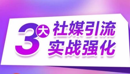 3大社媒引流实战强化，多渠道站外引流，高效精准获客，订单销售额翻倍增长-黑鲨创业网