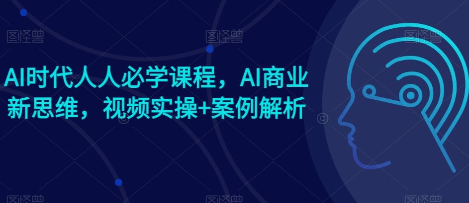 AI时代人人必学课程，AI商业新思维，视频实操+案例解析【赠AI商业爆款案例】-黑鲨创业网