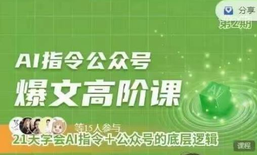 Ai指令公众号高阶课，学会ai指令+公众号的底层逻辑-黑鲨创业网