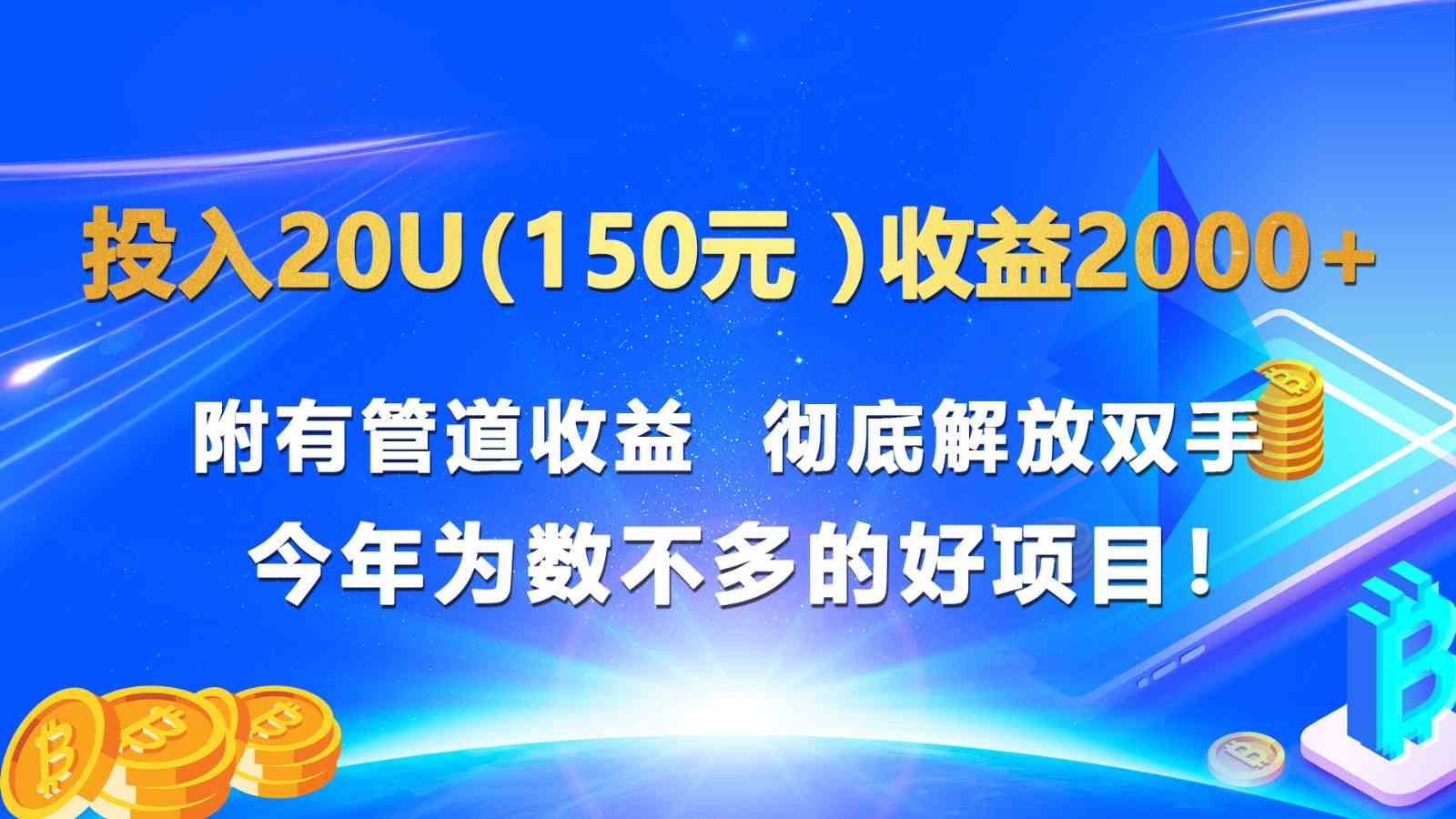 投入20u（150元 ）收益2000+ 附有管道收益  彻底解放双手  今年为数不多的好项目！-黑鲨创业网