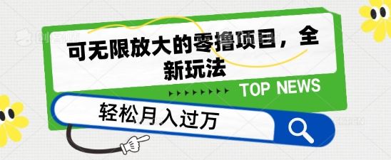 可无限放大的零撸项目，全新玩法，一天单机撸个50+没问题【揭秘】-黑鲨创业网