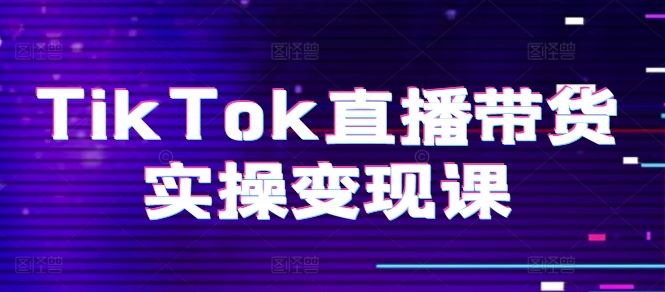 TikTok直播带货实操变现课：系统起号、科学复盘、变现链路、直播配置、小店操作流程、团队搭建等。-黑鲨创业网