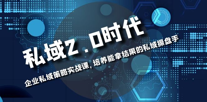 （8291期）私域-2.0时代：企业私域策略实战课，培养能拿结果的私域操盘手-黑鲨创业网