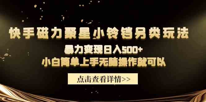 （9689期）快手磁力聚星小铃铛另类玩法，暴力变现日入500+小白简单上手无脑操作就可以-黑鲨创业网