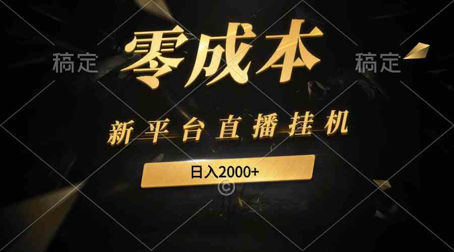 （9841期）新平台直播挂机最新玩法，0成本，不违规，日入2000+-黑鲨创业网