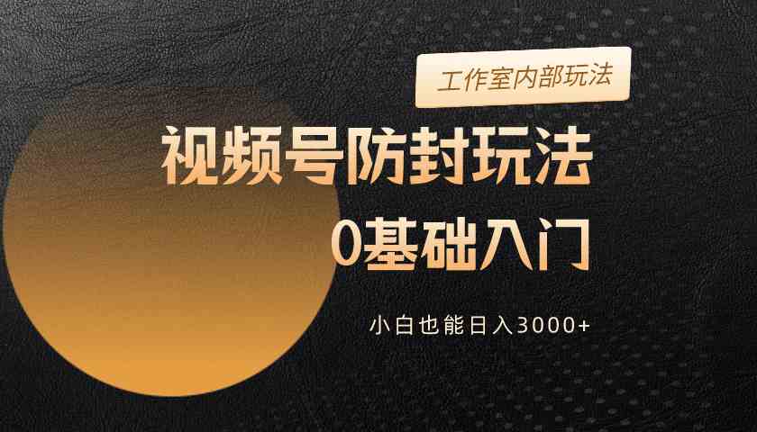 （10107期）2024视频号升级防封玩法，零基础入门，小白也能日入3000+-黑鲨创业网