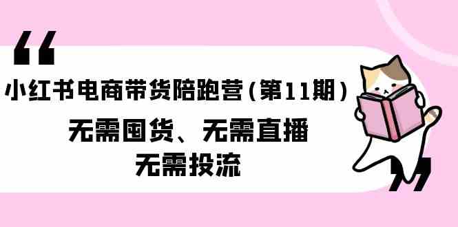 （9996期）小红书电商带货陪跑营(第11期)无需囤货、无需直播、无需投流（送往期10套）-黑鲨创业网