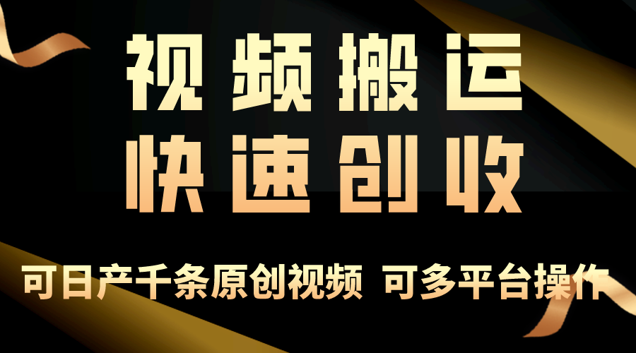 （10417期）一步一步教你赚大钱！仅视频搬运，月入3万+，轻松上手，打通思维，处处…-黑鲨创业网