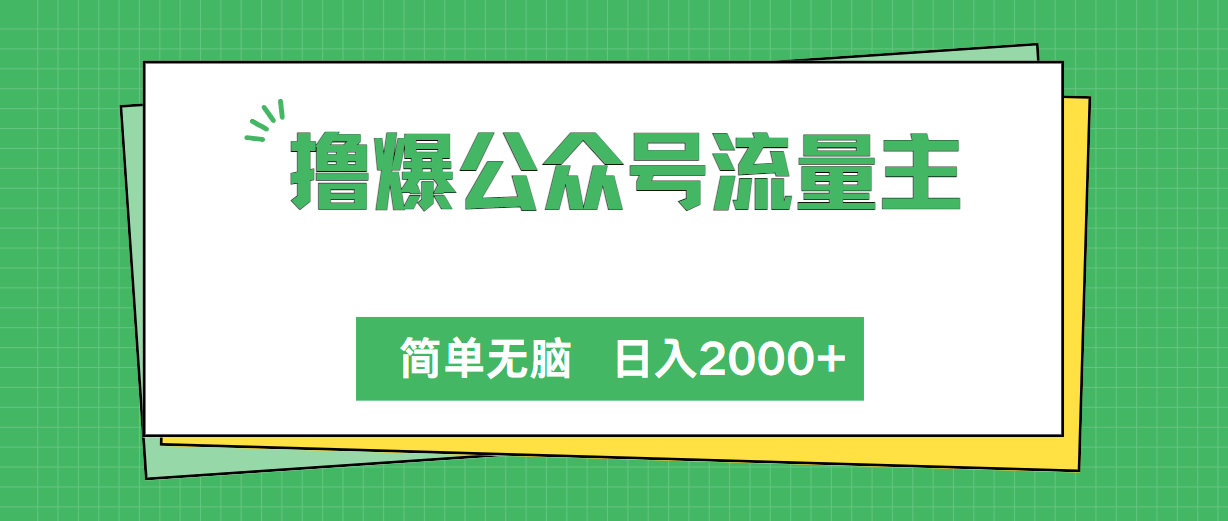 （10310期）撸爆公众号流量主，简单无脑，单日变现2000+-黑鲨创业网