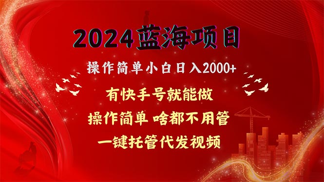 （10693期）2024蓝海项目，网盘拉新，操作简单小白日入2000+，一键托管代发视频，…-黑鲨创业网