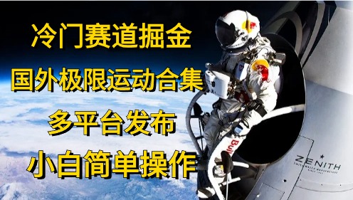 （10745期）冷门赛道掘金，国外极限运动视频合集，多平台发布，小白简单操作-黑鲨创业网