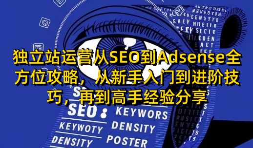 独立站运营从SEO到Adsense全方位攻略，从新手入门到进阶技巧，再到高手经验分享-黑鲨创业网