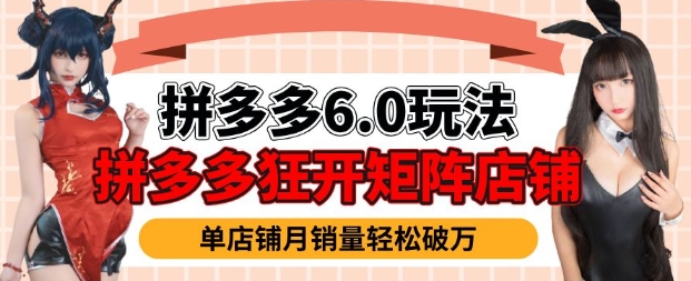 拼多多虚拟商品暴利6.0玩法，轻松实现月入过W-黑鲨创业网