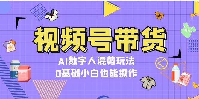 视频号带货，AI数字人混剪玩法，0基础小白也能操作-黑鲨创业网