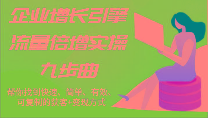 企业增长引擎流量倍增实操九步曲，帮你找到快速、简单、有效、可复制的获客+变现方式-黑鲨创业网