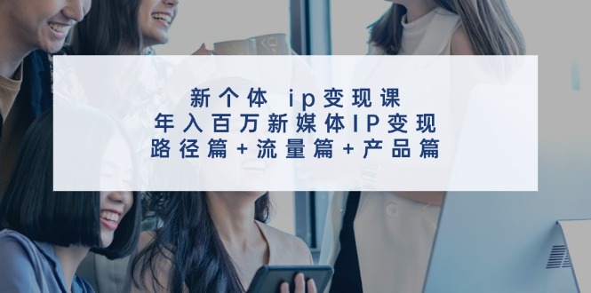 新个体ip变现课，年入百万新媒体IP变现，路径篇+流量篇+产品篇-黑鲨创业网