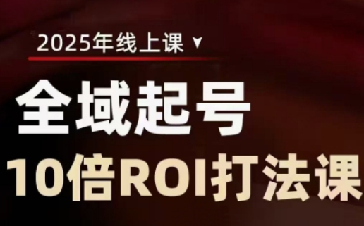 2025全域起号10倍ROI打法课，助你提升直播间的投资回报率-黑鲨创业网