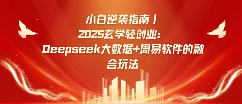 小白逆袭指南，2025玄学轻创业：Deepseek大数据+周易算法的融合玩法-黑鲨创业网