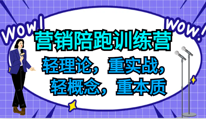 营销陪跑训练营，轻理论，重实战，轻概念，重本质，适合中小企业和初创企业的老板-黑鲨创业网