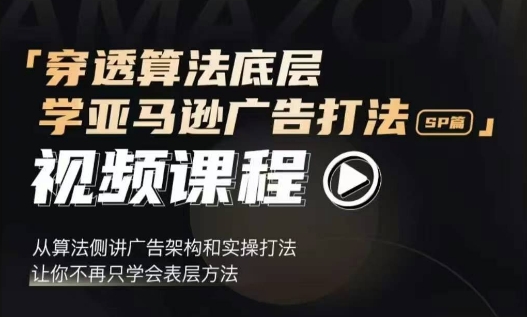 穿透算法底层，学亚马逊广告打法SP篇，从算法侧讲广告架构和实操打法，让你不再只学会表层方法-黑鲨创业网