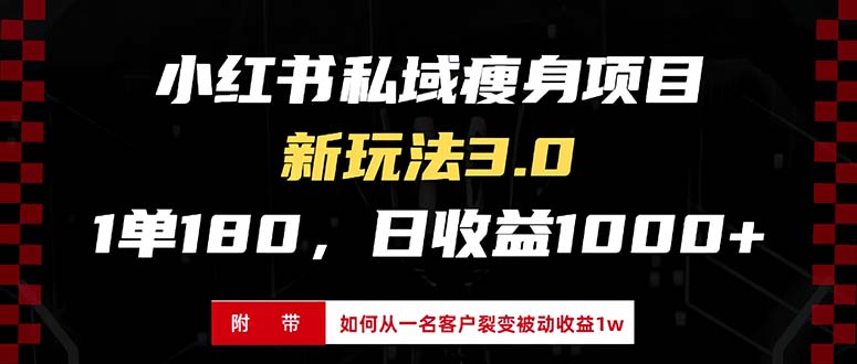 小红书瘦身项目3.0模式，新手小白日赚收益1000+(附从一名客户裂变收益…-黑鲨创业网