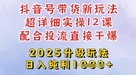 2025全新升级抖音带货玩法，一天纯利四位数，从剪辑到选品再到发布投流，超详细玩法揭秘-黑鲨创业网