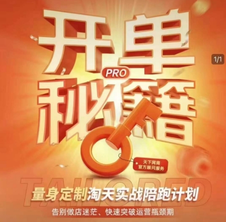 淘宝开单秘籍PRO，量身定制淘天实战陪跑计划，告别做店迷茫、快速突破运营瓶颈期-黑鲨创业网