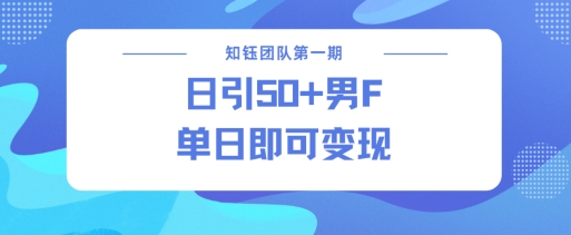 男粉引流新方法不违规，当日即可变现-黑鲨创业网