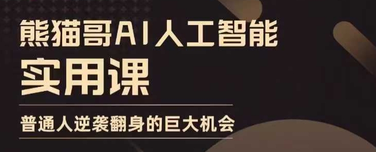 AI人工智能实用课，实在实用实战，普通人逆袭翻身的巨大机会-黑鲨创业网