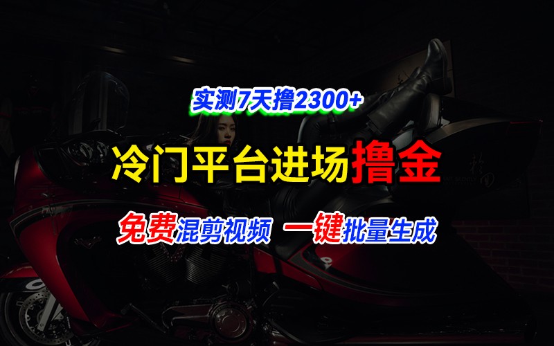 全新冷门平台vivo视频，快速免费进场搞米，通过混剪视频一键批量生成，实测7天撸2300+-黑鲨创业网